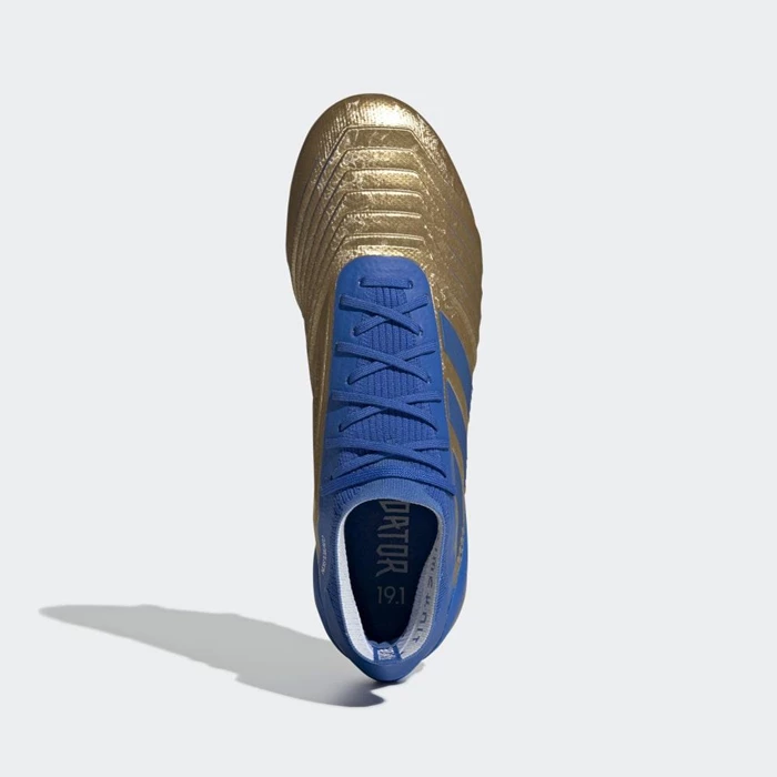 Tacos De Futbol Adidas Predator 19.1 Firm Ground Hombre Doradas | 16OTRXEF