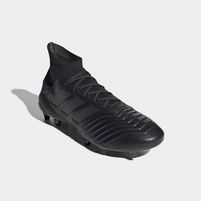 Tacos De Futbol Adidas Predator 19.1 Firm Ground Leather Mujer Negras | 36CRYKHA