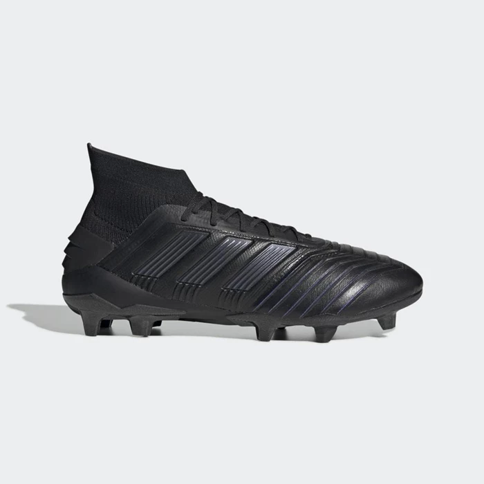 Tacos De Futbol Adidas Predator 19.1 Firm Ground Leather Mujer Negras | 36CRYKHA