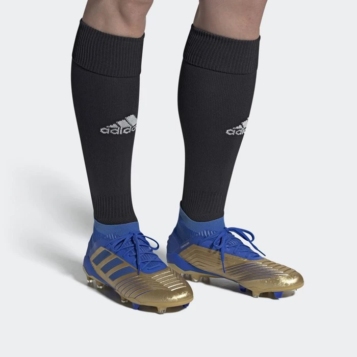 Tacos De Futbol Adidas Predator 19.1 Firm Ground Mujer Doradas | 41KFLDNB