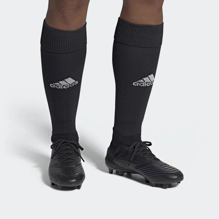 Tacos De Futbol Adidas Predator 19.1 Firm Ground Leather Hombre Negras | 73JEPCVO