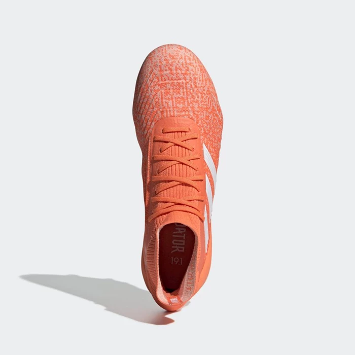 Tacos De Futbol Adidas Predator 19.1 Firm Ground Mujer Naranjas | 89GYXONV