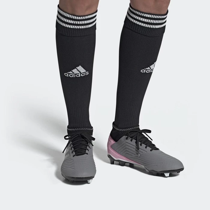 Tacos De Futbol Adidas Predator 19.3 Firm Ground Mujer Gris | 78MTCPVZ