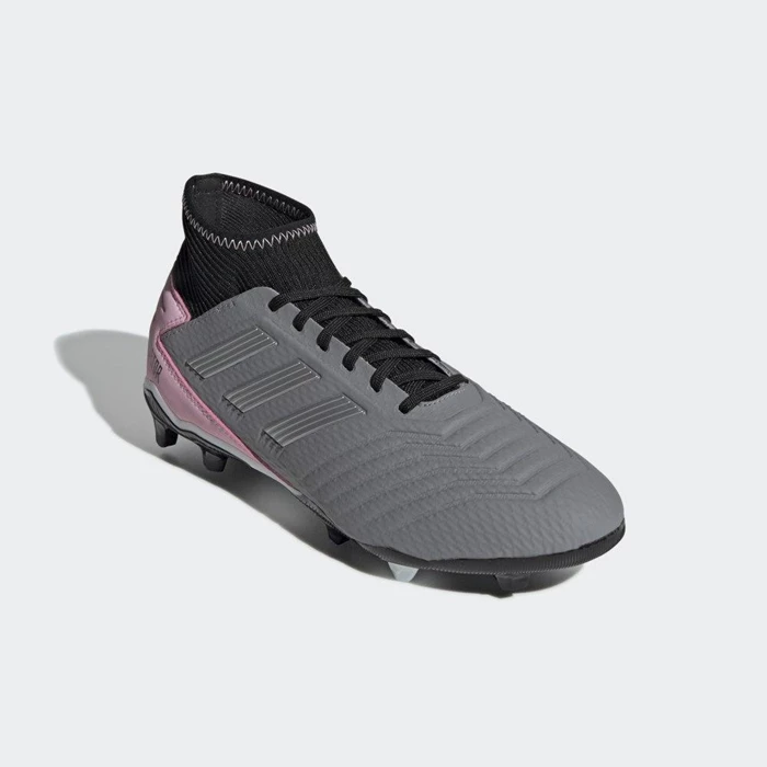 Tacos De Futbol Adidas Predator 19.3 Firm Ground Mujer Gris | 78MTCPVZ