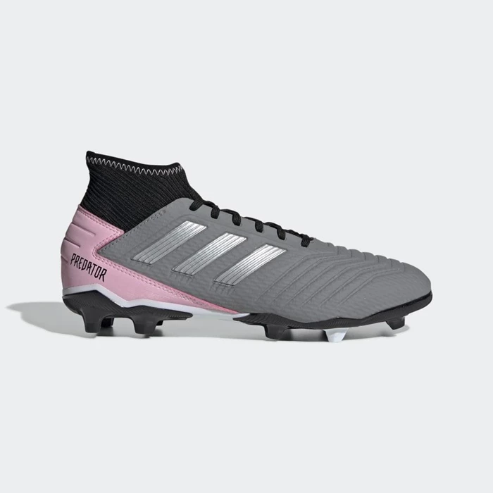 Tacos De Futbol Adidas Predator 19.3 Firm Ground Mujer Gris | 78MTCPVZ