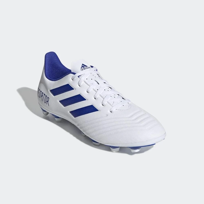 Tacos De Futbol Adidas Predator 19.4 Flexible Ground Hombre Blancas | 63PYKWTH