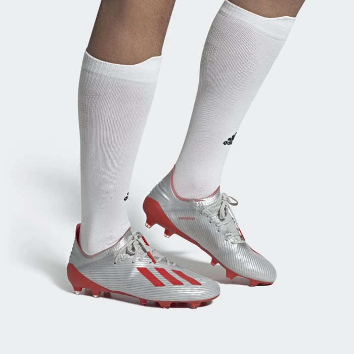 Tacos De Futbol Adidas X 19.1 Firm Ground Hombre Plateadas | 10DGXTFY