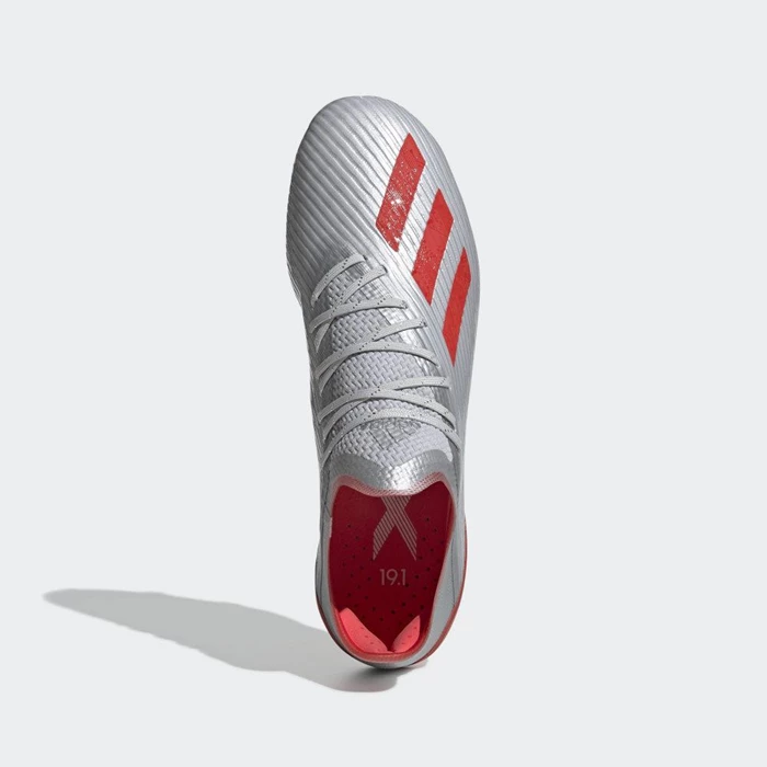 Tacos De Futbol Adidas X 19.1 Firm Ground Hombre Plateadas | 10DGXTFY