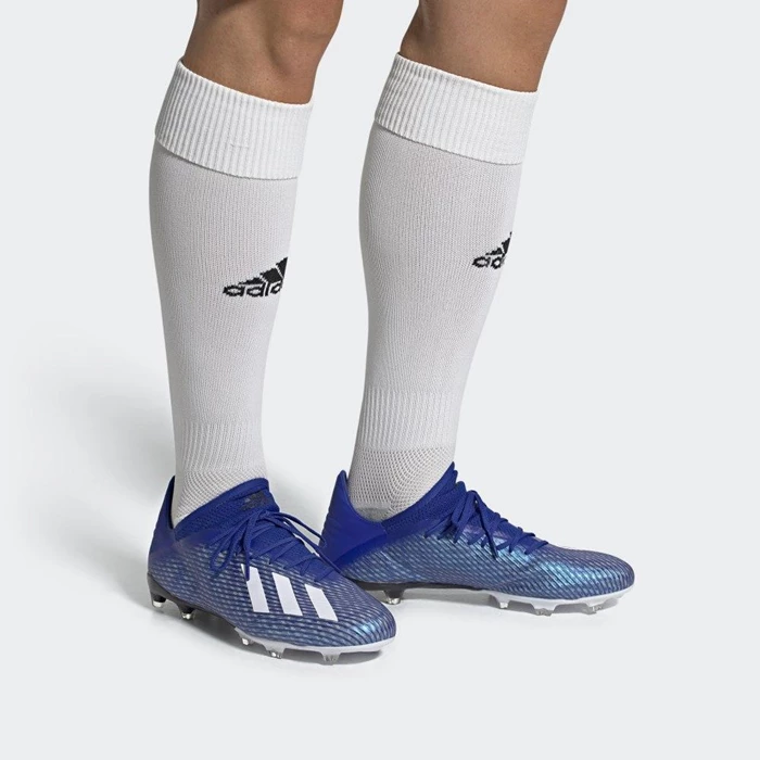 Tacos De Futbol Adidas X 19.2 Firm Ground Hombre Azules | 02UIDKFG