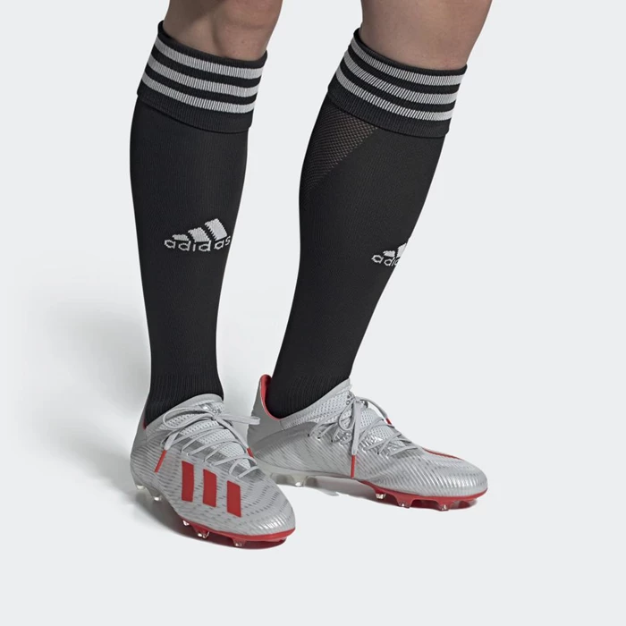 Tacos De Futbol Adidas X 19.2 Firm Ground Hombre Plateadas | 24VMWAEK