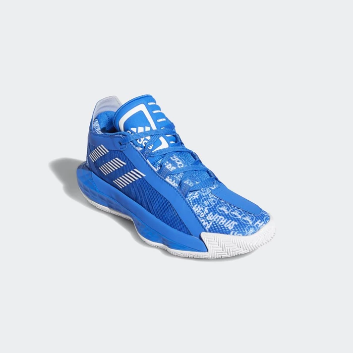 Zapatillas Baloncesto Adidas Dame 6 Niños Blancas | 52HPIFUO