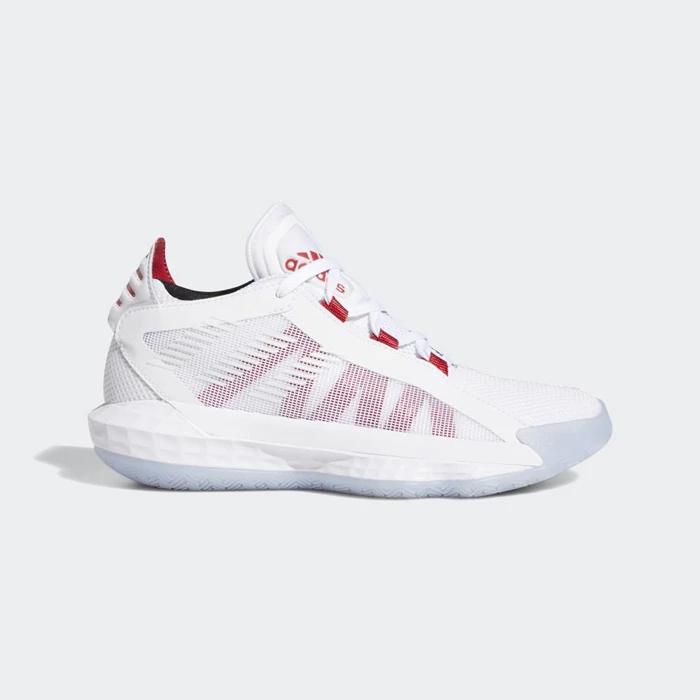 Zapatillas Baloncesto Adidas Dame 6 Niños Blancas | 83VILSUD