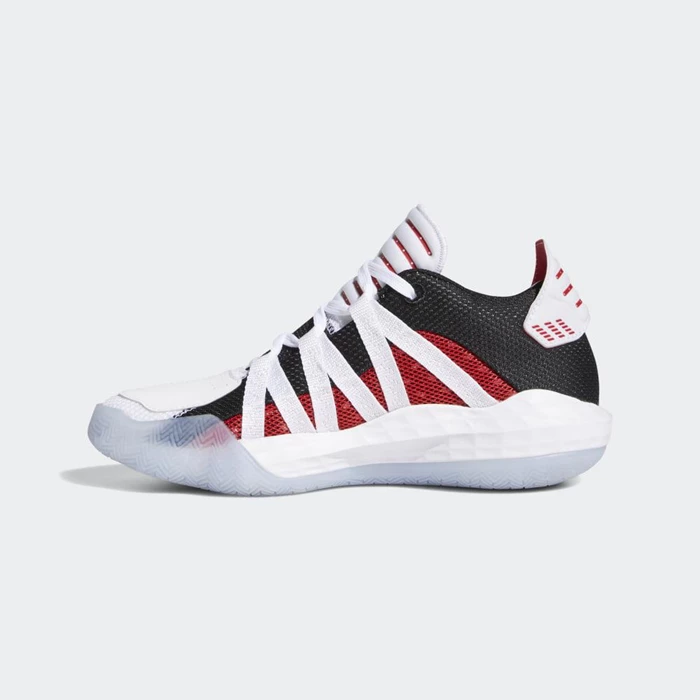 Zapatillas Baloncesto Adidas Dame 6 Niños Blancas | 93ACMBRD