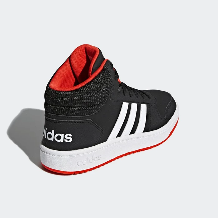 Zapatillas Baloncesto Adidas Hoops 2.0 Mid Niños Negras | 35ZFNLPX