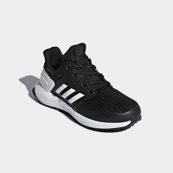 Zapatillas Running Adidas RapidaRun Knit Niños Negras | 78VHDTQX