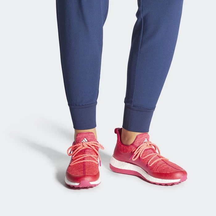 Zapatos De Golf Adidas Pureboost Mujer Rojas | 38NKPCSE