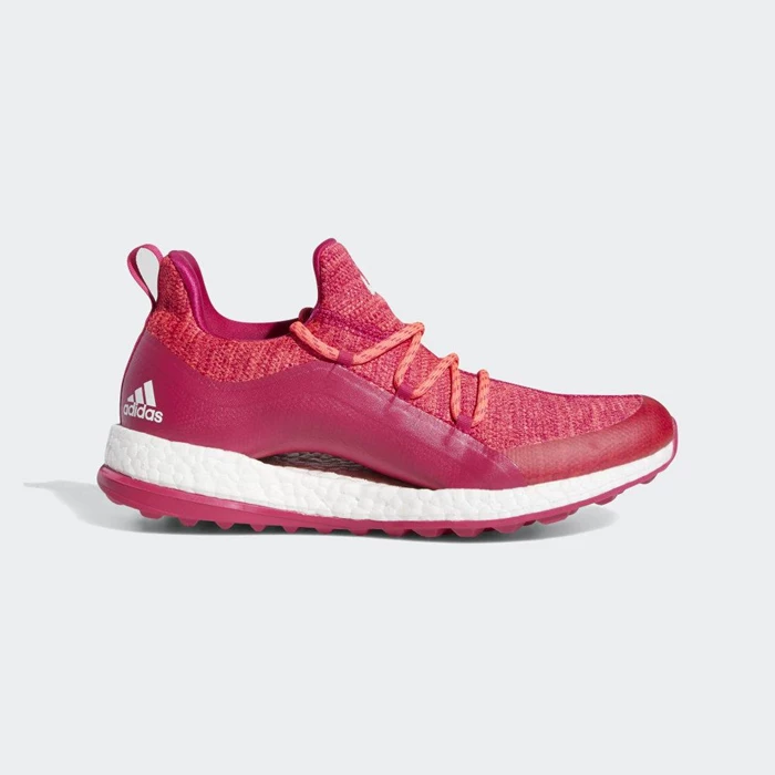 Zapatos De Golf Adidas Pureboost Mujer Rojas | 38NKPCSE