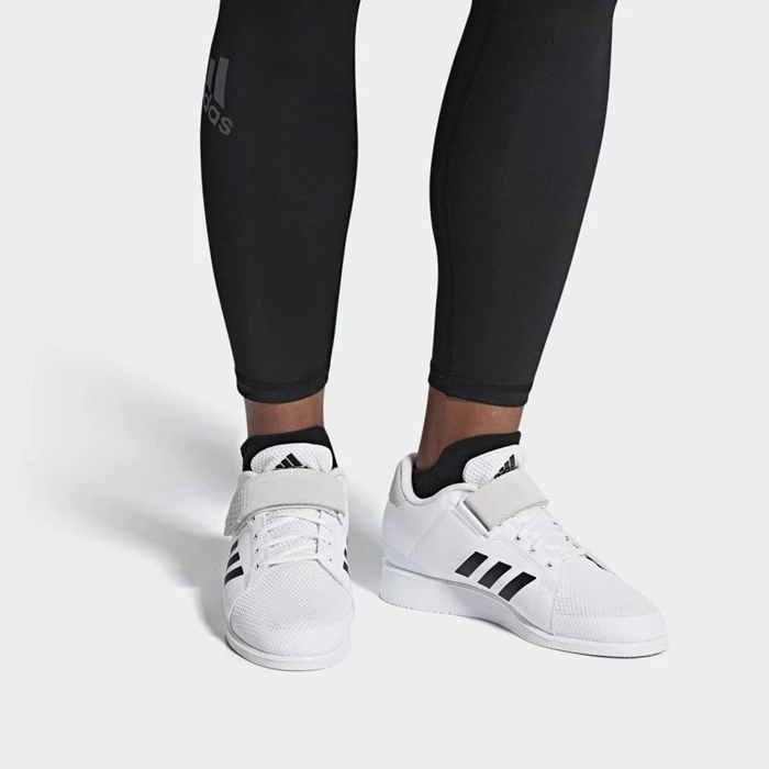 Zapatos De Levantamiento De Pesas Adidas Power Perfect 3 Hombre Blancas | 39WZYAJK