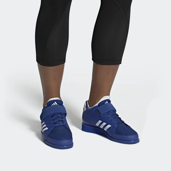 Zapatos De Levantamiento De Pesas Adidas Power Perfect 3 Hombre Azules | 40KTHJNY