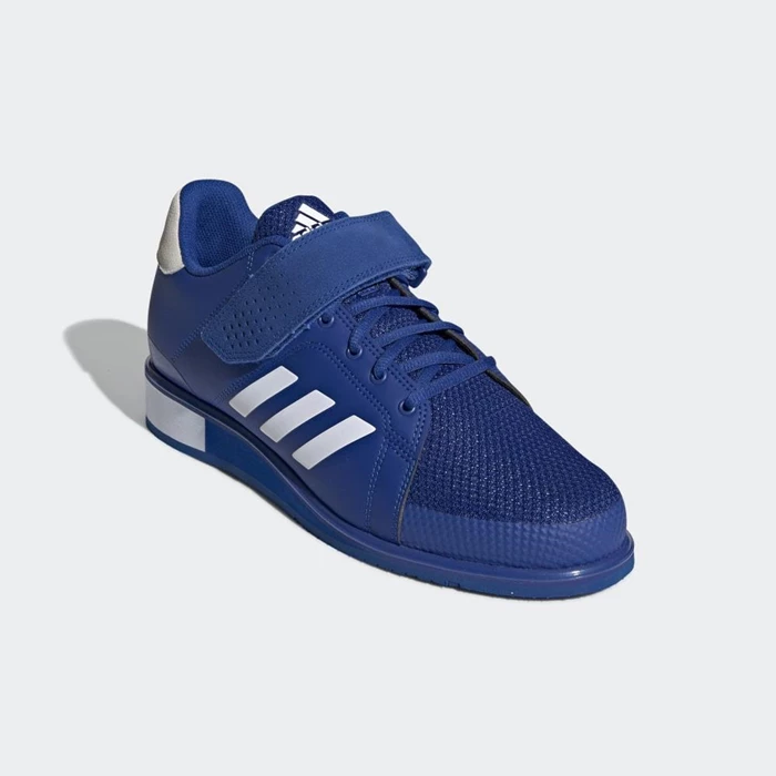 Zapatos De Levantamiento De Pesas Adidas Power Perfect 3 Hombre Azules | 40KTHJNY