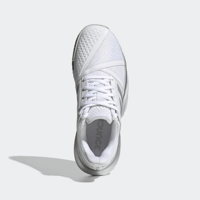 Zapatos De Tenis Adidas CourtJam Bounce Wide Mujer Blancas | 45NCPTWR