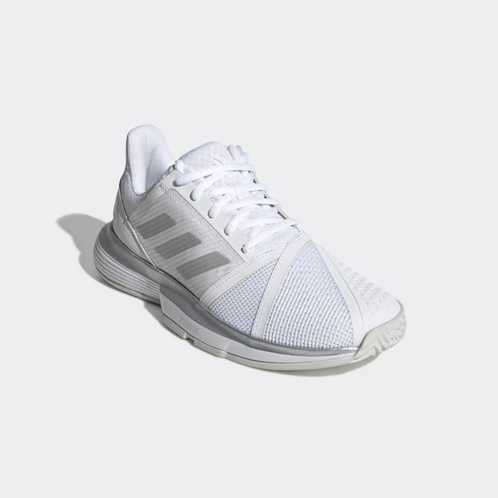 Zapatos De Tenis Adidas CourtJam Bounce Wide Mujer Blancas | 45NCPTWR