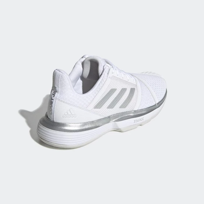 Zapatos De Tenis Adidas CourtJam Bounce Wide Mujer Blancas | 45NCPTWR