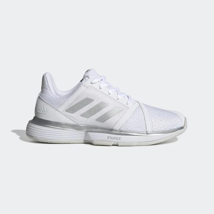 Zapatos De Tenis Adidas CourtJam Bounce Wide Mujer Blancas | 45NCPTWR