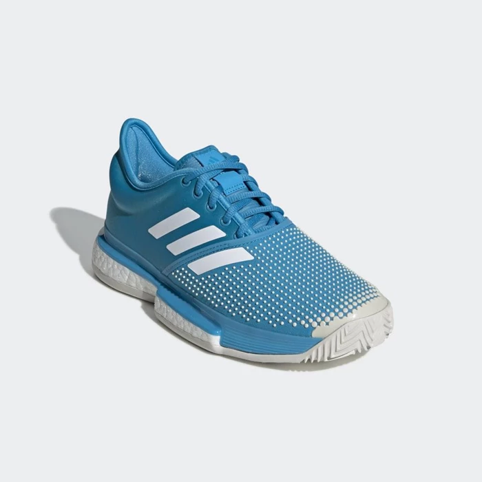 Zapatos De Tenis Adidas SoleCourt Clay Mujer Turquesa | 92ZUCFPJ