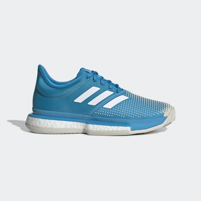 Zapatos De Tenis Adidas SoleCourt Clay Mujer Turquesa | 92ZUCFPJ