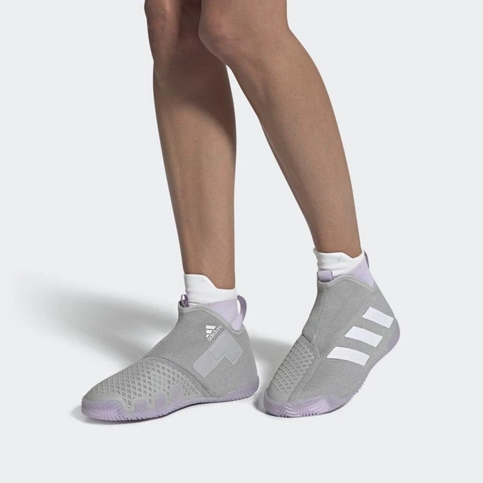 Zapatos De Tenis Adidas Stycon Laceless Hard Court Mujer Gris | 09HDRFVU