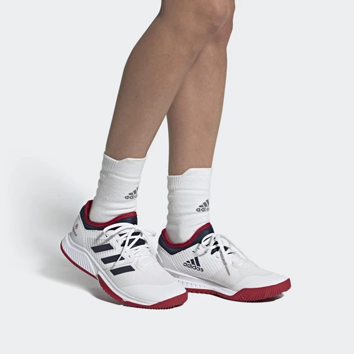 Zapatos De Voleibol Adidas Court Team Bounce Mujer Blancas | 75JKDFYB