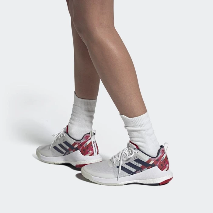 Zapatos De Voleibol Adidas Crazyflight USAV Mujer Blancas | 08OUQCPA