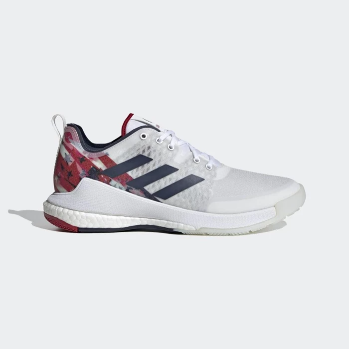 Zapatos De Voleibol Adidas Crazyflight USAV Mujer Blancas | 08OUQCPA