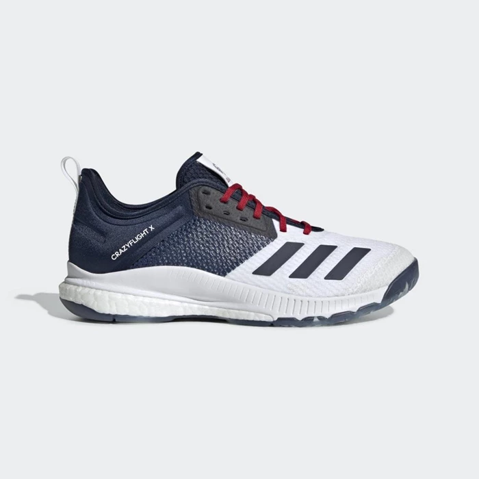 Zapatos De Voleibol Adidas Crazyflight X 3 USA Mujer Blancas | 61VRADCG